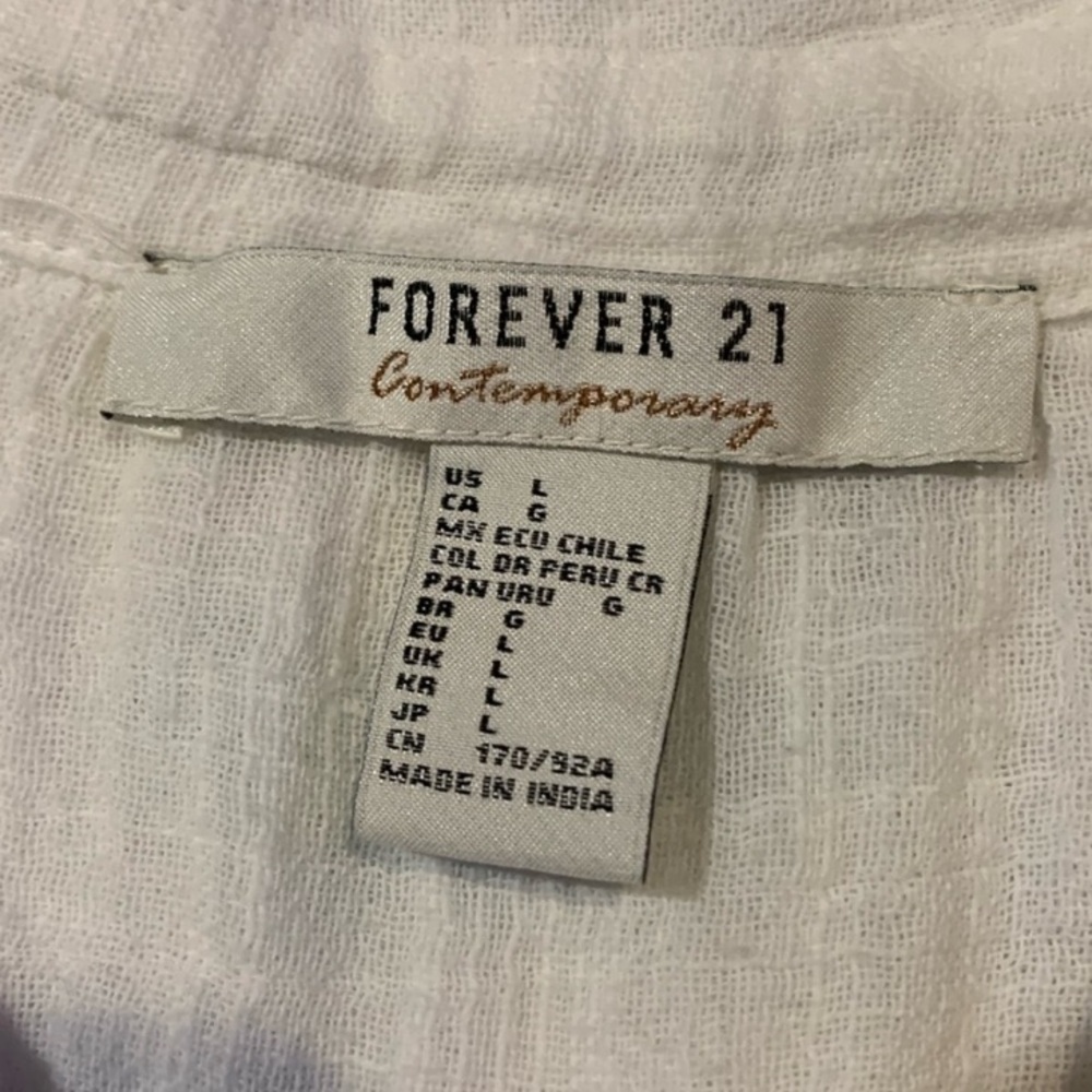 Forever 21 Gauze Long Sleeve Collared Button Down - Picture 10 of 11